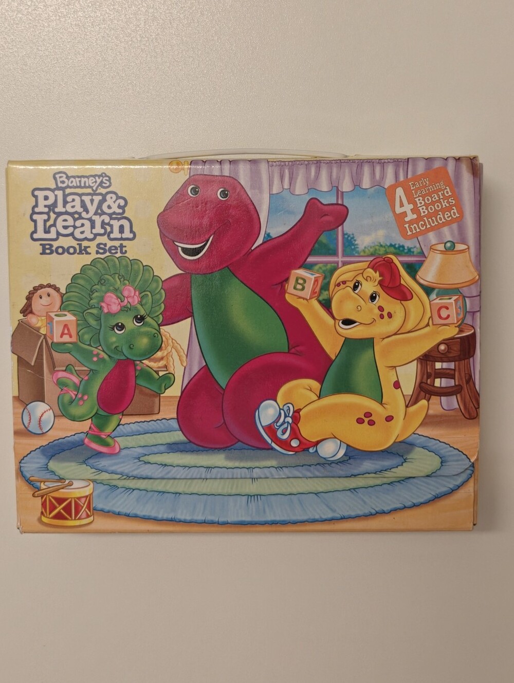 Barney's Vintage 90's Play & Learn 4 Book Box Set Scholastic & The Lyons Group